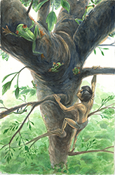 Loinclothed hobby; Obr�zek dne - the picture od the day - �awa rel - Tree, art of Liana Buszka