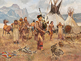 Loinclothed hobby; Obr�zek dne - the picture od the day - �awa rel - Mountain Piper, art of Newman Myrah
