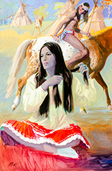 Loinclothed hobby; Obr�zek dne - the picture od the day - �awa rel - Morning Braid, art of Donald Putt Putman 