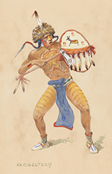 Loinclothed hobby; Obr�zek dne - the picture od the day - �awa rel - Warrior, art of Olaf Carl Seltzer