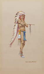 Loinclothed hobby; Obr�zek dne - the picture od the day - �awa rel - Pipe Bearer, art of Olaf Carl Seltzer
