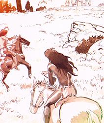 Loinclothed hobby; Obr�zek dne - the picture od the day - �awa rel - Comanche Trail, art of Christian Rossi
