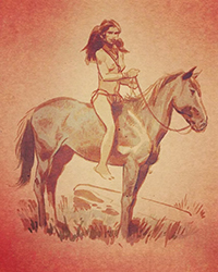 Loinclothed hobby; Obr�zek dne - the picture od the day - �awa rel - Comanche Trail, art of Christian Rossi
