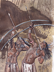 Loinclothed hobby; Obr�zek dne - the picture od the day - �awa rel - Two Indians, art of Natalia Mikhalchuk