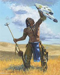 Loinclothed hobby; Obr�zek dne - the picture od the day - �awa rel - Four Times To The Sun, art of Philip Journeay