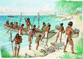 Loinclothed hobby; Obr�zek dne - the picture od the day - �awa rel - West Indies, art of Andy Gammon