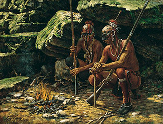 Loinclothed hobby; Obr�zek dne - the picture od the day - �awa rel - Mohawk Morning, art of Robert Griffing