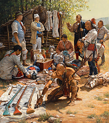 Loinclothed hobby; Obr�zek dne - the picture od the day - �awa rel - We Have Come To Trade, art of Robert Griffing