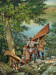 Loinclothed hobby; Obr�zek dne - the picture od the day - �awa rel - Niagara Portage , art of Robert Griffing