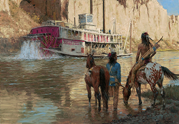 Loinclothed hobby; Obr�zek dne - the picture od the day - �awa rel - The White Cliffs of Montana, art of Andy Thomas