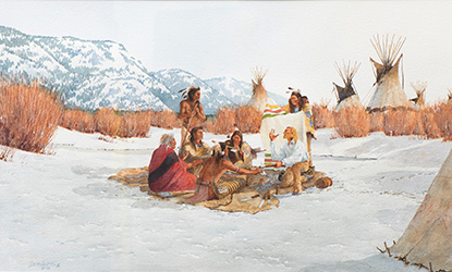 Loinclothed hobby; Obr�zek dne - the picture od the day - �awa rel - Five??...FIVE!!, art of David Allen Halbach