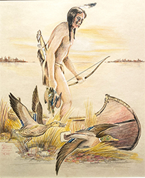 Loinclothed hobby; Obr�zek dne - the picture od the day - �awa rel - Duck Hunting, art of Clarence Boyce Monegar