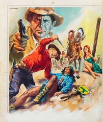 Loinclothed hobby; Obr�zek dne - the picture od the day - �awa rel - art of Giovanni Di Stefano - Day of the Evil Gun ~ 1968