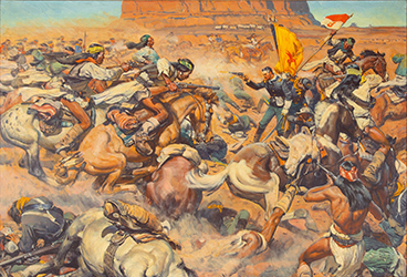 Loinclothed hobby; Obr�zek dne - the picture od the day - �awa rel - art of Harold von Schmidt - Fort Apache