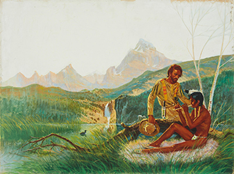 Loinclothed hobby; Obr�zek dne - the picture od the day - �awa rel - art of Robert Bonfils - Music in the mountains