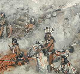 Loinclothed hobby; Obr�zek dne - the picture od the day - �awa rel - art of Harold von Schmidt - War Bonnets and Paint