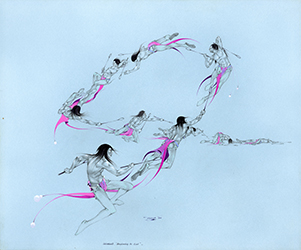 Loinclothed hobby; Obr�zek dne - the picture od the day - �awa rel - art of  Jerome Tiger Richard - Stickball ~ Beginning To End