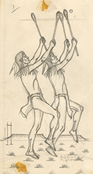 Loinclothed hobby; Obr�zek dne - the picture od the day - �awa rel - Two stickball players going for the same ball - Fred Beaver