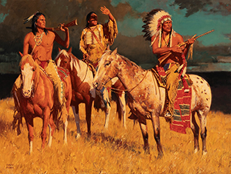 Loinclothed hobby; Obr�zek dne - the picture od the day - �awa rel - David Mann - Storm Over the Plains