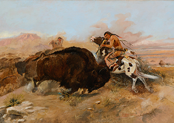 Loinclothed hobby; Obr�zek dne - the picture od the day - �awa rel - Charles M. Russell - Meat for the Tribe