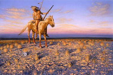 Loinclothed hobby; Obr�zek dne - the picture od the day - �awa rel - Alonzo Megargee - Wedgewood Sunset ~ Cheyenne Warrior