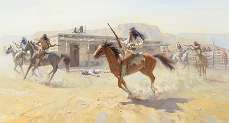 Loinclothed hobby; Obr�zek dne - the picture od the day - �awa rel - Carl Hantman - Attack on the Trading Post ~ 1988