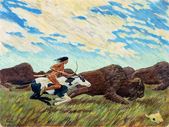 Loinclothed hobby; Obr�zek dne - the picture od the day - �awa rel - Alfred Lee Rowell  - The Pinto Pony  ~ 1951