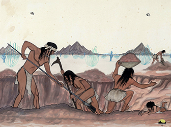 Loinclothed hobby; Obr�zek dne - the picture od the day - �awa rel - Quincy Tahoma - Casas Grandes Life ~ 1944