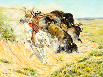 Loinclothed hobby; Obr�zek dne - the picture od the day - �awa rel - Byron Wolfe  - Hazards of the Hunt