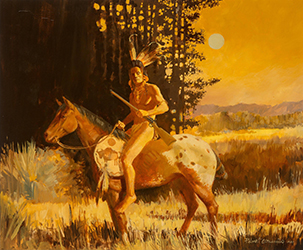 Loinclothed hobby; Obr�zek dne - the picture od the day - �awa rel - Robert Orduno - On Horseback ~ 1980