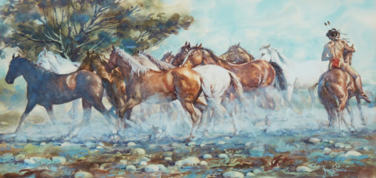 Loinclothed hobby; Obr�zek dne - the picture od the day - �awa rel -  Horse Gatherers - Jack Hines