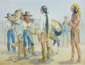 Loinclothed hobby; Obr�zek dne - the picture od the day - �awa rel -  Karankawa People, Texas Colonists - Tom Jones