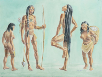 Loinclothed hobby; Obr�zek dne - the picture od the day - �awa rel -  Karankawa People - Tom Jones