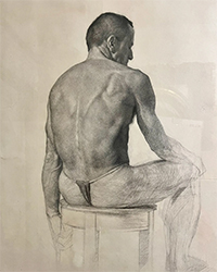 Loinclothed hobby; Obr�zek dne - the picture od the day - �awa rel -    Academic drawing study - Drawn by: MashasChastliva 