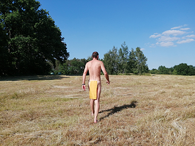 Yellow loicnlothed summer time, a guy enjoying his indian memories from his past