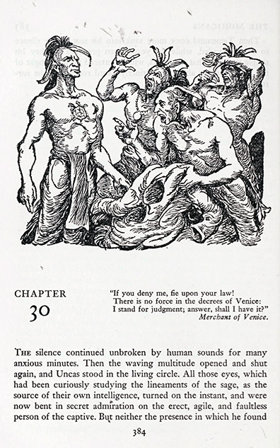 Art of  James Daugherty ~ The Last of the Mohicans; a narrative of 1757