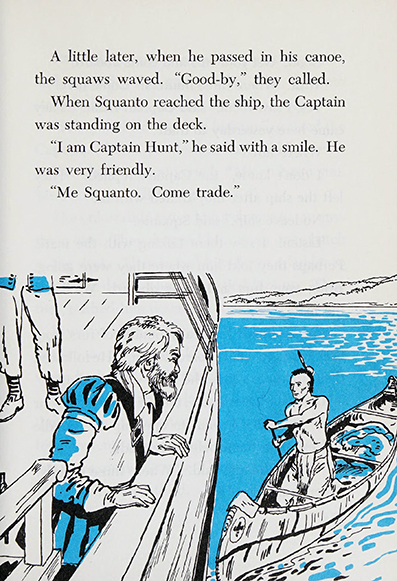 Squanto ~ young Indian hunter, written by Augusta Stevenson, art by Nathan Goldstein