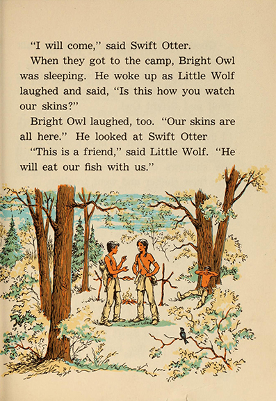Little Wolf and the thunder stick, by Edna Walker Chandler, illustrated by Jack Merryweather,  Chicago, Benefic Press ~ 1956 