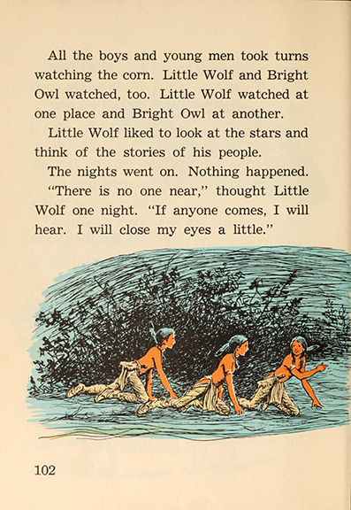 Little Wolf and the thunder stick, by Edna Walker Chandler, illustrated by Jack Merryweather,  Chicago, Benefic Press ~ 1956 