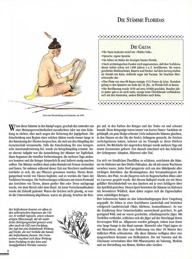 Atlas Der Indianer Nordamerikas, ilustrace: Gilbert Legay