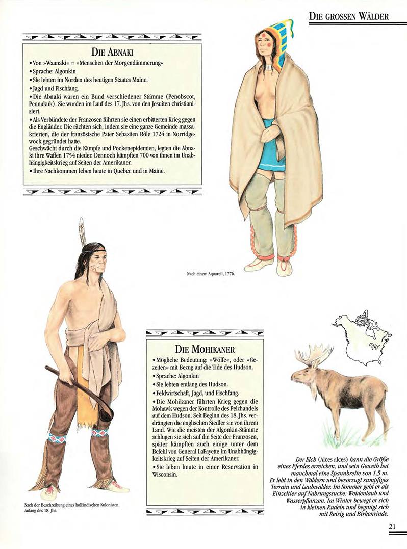 Atlas Der Indianer Nordamerikas, ilustrace: Gilbert Legay