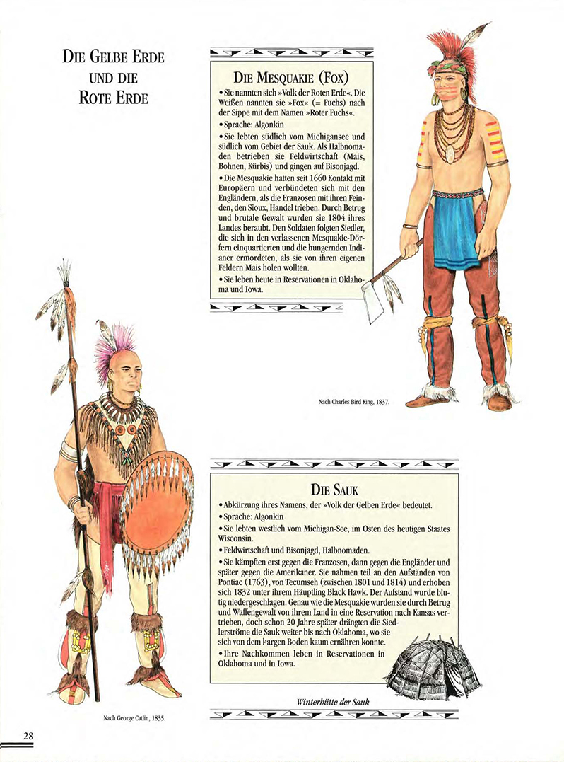 Atlas Der Indianer Nordamerikas, ilustrace: Gilbert Legay