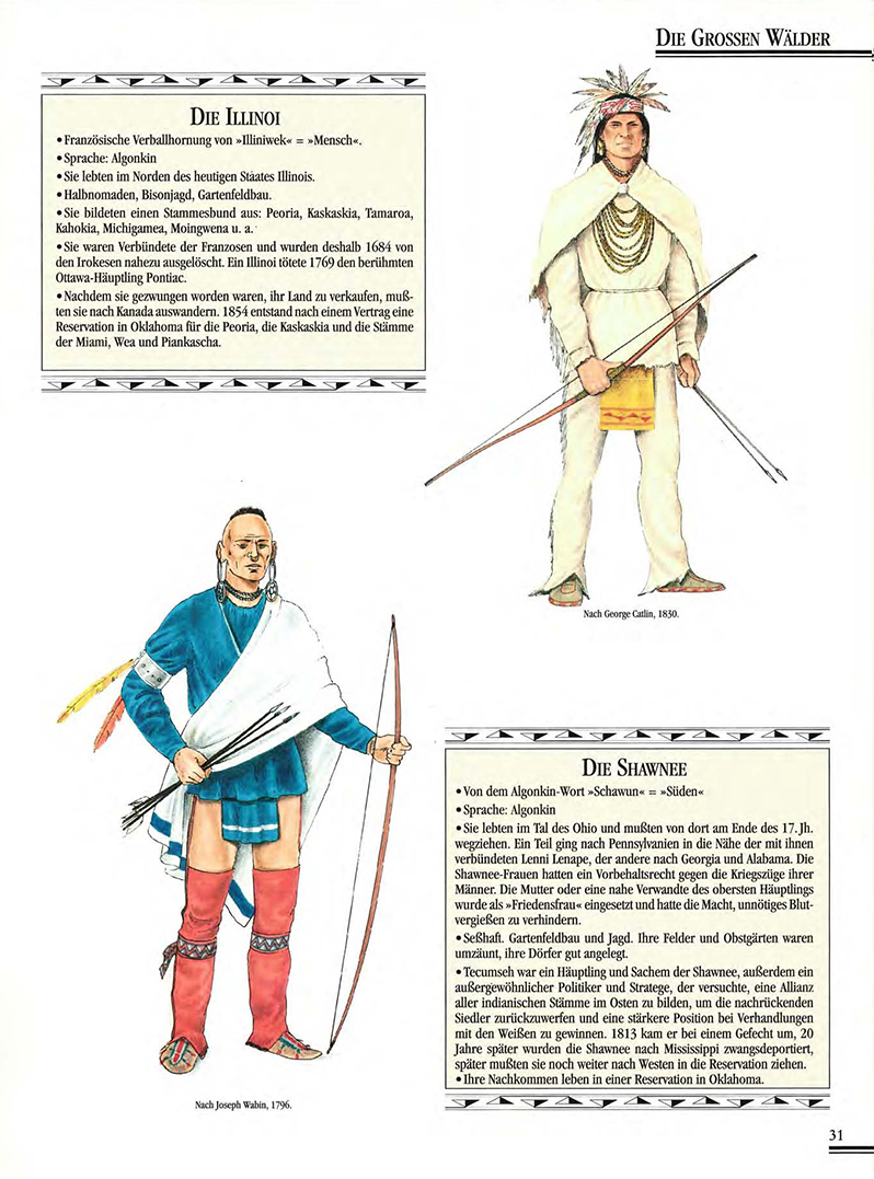 Atlas Der Indianer Nordamerikas, ilustrace: Gilbert Legay