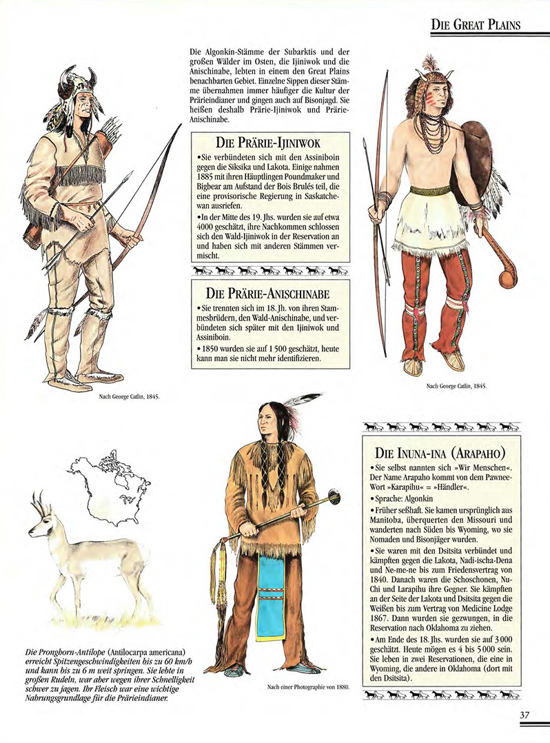 Atlas Der Indianer Nordamerikas, ilustrace: Gilbert Legay