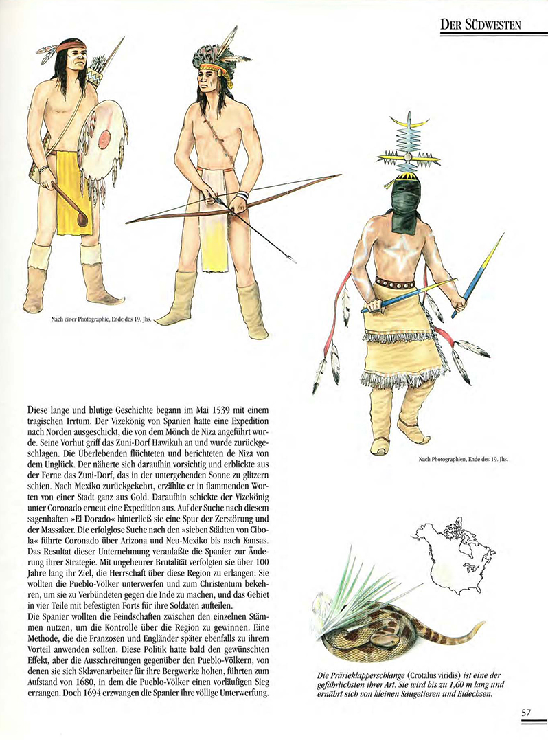 Atlas Der Indianer Nordamerikas, ilustrace: Gilbert Legay