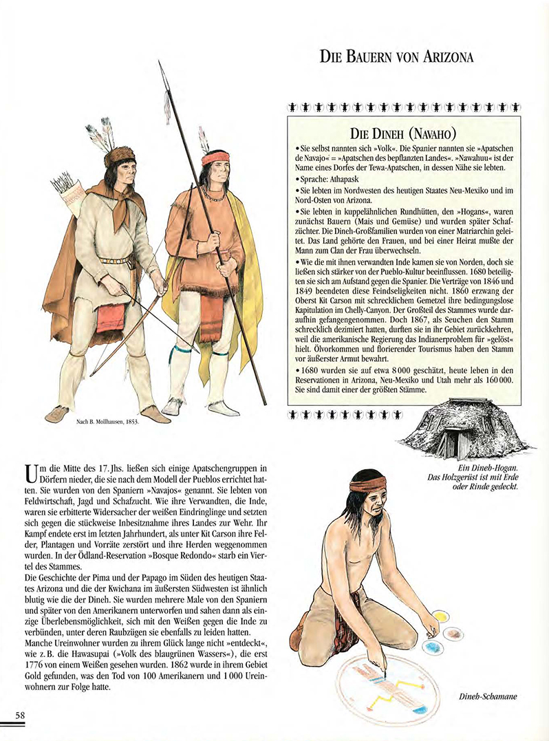Atlas Der Indianer Nordamerikas, ilustrace: Gilbert Legay