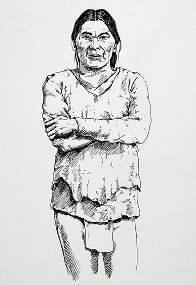 Loinclothed pencil - author &  source is lost