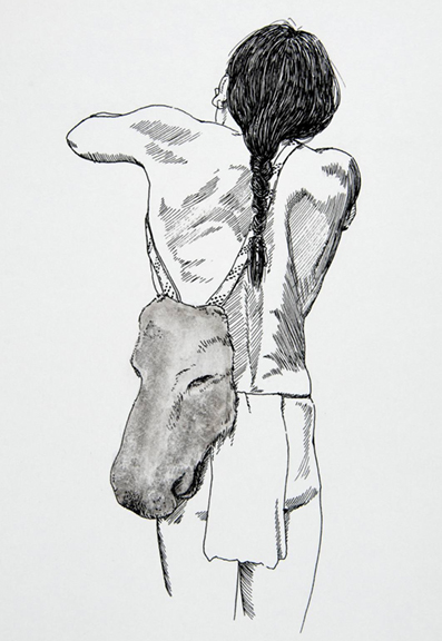 Loinclothed pencil - author &  source is lost