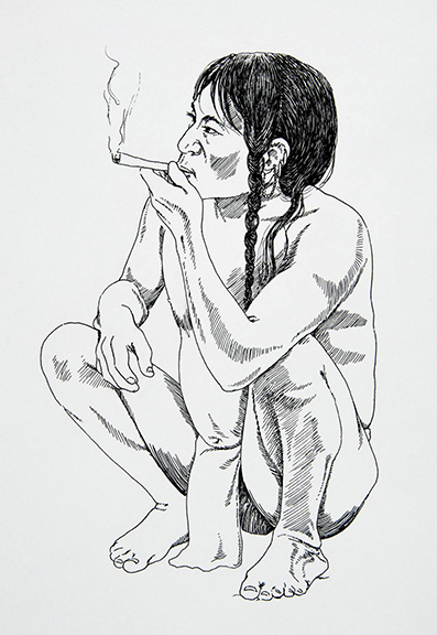 Loinclothed pencil - author &  source is lost