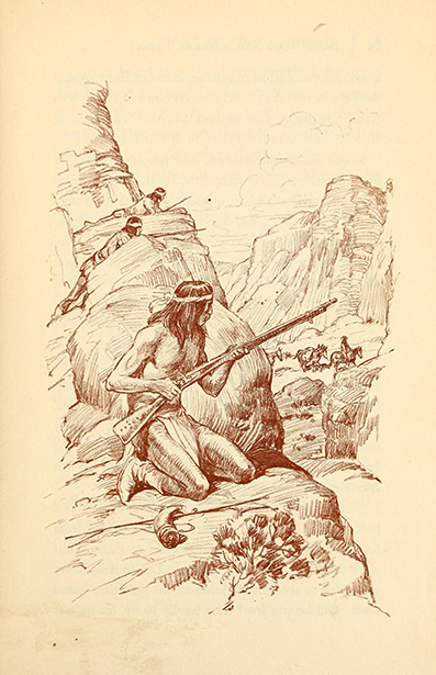 Indian wars and warriors, by Paul Iselin Wellman, ilustrace: Lorence Bjorklund<